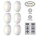 KINDEEP Wireless LED Closet Lights, Dimmable Puck Lights Operated with Remote Control, Kitchen Under Cabinet Lighting, Aisle Tap Night Lamp, Battery Powered, 4000K Natural White - 6 Pack
