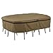 Classic Accessories Hickory Water-Resistant 128 Inch Heavy-Duty Rectangular/Oval Patio Table & Chair Set Cover
