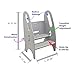Little Partners The Growing Step Stool (Stone Grey) – Adjustable Height Nursery, Kitchen or Bathroom Kids Footstool – Wooden Non-Tip Design for Both Toddlers & Adults (Supports Up to 250lbs)