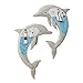 Nautical Beach Dolphins Wall Art - Set Of 2, Grey