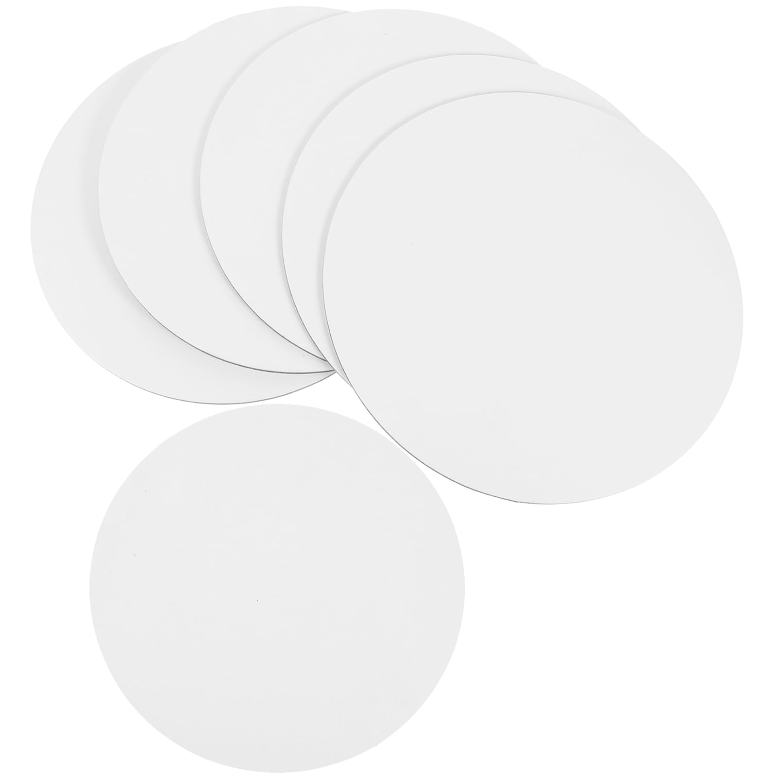 Healifty 6Pcs Round Canvas Board Blank Canvas Panels Art Drawing Board Artists Painting Panel Sketchpad for Craft Drawing -20CM