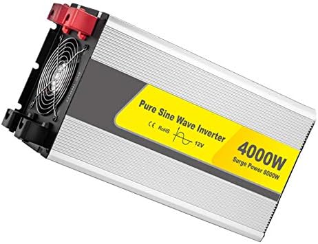 パワーインバーター純粋な正弦波4000wdc 12v 24v To Ac オーバーのアイテム取扱 110v 12v 2v 2つのacコンセント 2つの冷却ファンピーク電力8000ワット 2v電圧変換器 Lcdディスプレイ