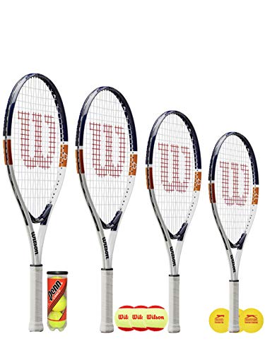 Wilson-Roland-Garros-Junior-Raqueta-de-tenis-3-pelotas-de-tenis-482-cm-534-cm-635-cm-y-66-cm