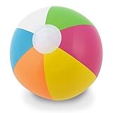 Kangaroo 12 Inflatable Neon, Rainbow Beach Ball, 12-Pack; Pool Toys; Beach Balls