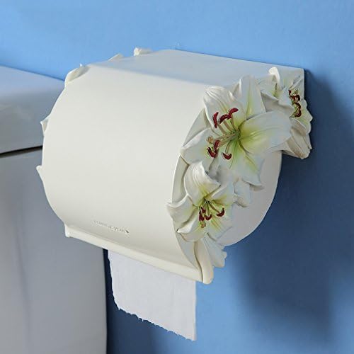 Tissue Box HOME Creative waterproof toilet toilet toilet toilet tissue holder resin big roll holder (Color : White)