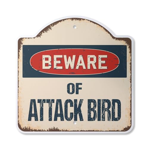 Beware Of Attack Bird 10” x 10” Sign | Indoor/Outdoor Plastic | SignMission Des…