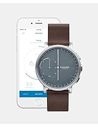 Skagen Hagen Connected Smartwatch híbrido de piel, talla única , Marrón