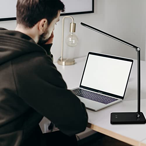 LED Desk Lamp for Home Office,Iiluum Study/Work Table Light,USB