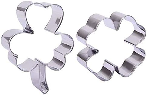 St. Patrick's Day Theme Cookie Cutters Set- Shamrock Four Leaf Clover Cutters For Ireland Party