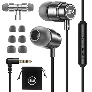 UliX Rider Wired Earbuds in-Ear Headphones, Earphones with Microphone, 5 Years Warranty, with Anti-Tangle, Reinforced…