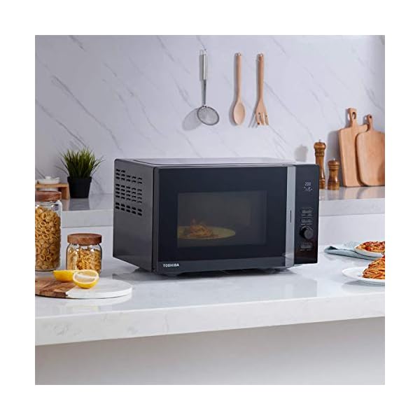 Toshiba 800w 20L Microwave Oven with 12 Cooking Presets, Upgraded Easy-Clean Enamel Cavity, Weight/Time Defrost, and…