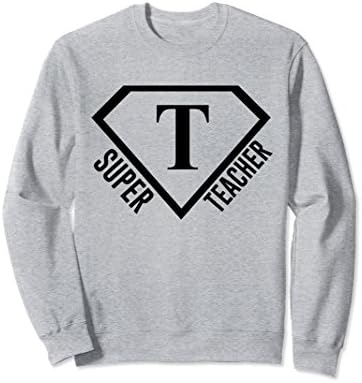 Unisex Cool Teaching Sweatshirt Funny Superhero Tee 2XL Heather Grey