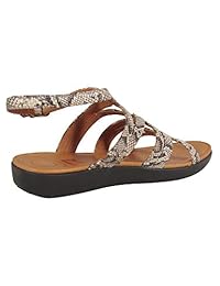 FitFlop Womens Strata Gladiator Snake Effect Leather Sandal