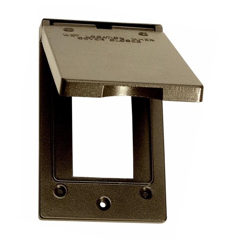 Bronze, Size Sigma Engineered Solutions, Weatherproof 14248BR 1-Gang Vertical GFCI Cover
