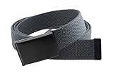 Canvas Web Belt Flip-Top Black Buckle/Tip Solid Color 50