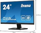 iiyama XU2494HS-B2 24 Inch VA Full HD 1080p LCD Monitor Slim Bezel HDMI DP view 10