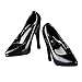 MagiDeal Black 1/6 Scale High Heeled Shoes For 12