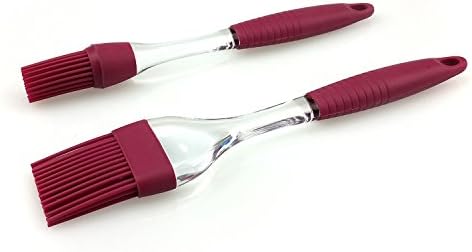 Kitchenstall Silicone Pastry Basting Barbecue ( Set of 4Pieces ) Grips Silicone Basting Pastry Brushes, mKitchen Silicone Brush Set Grilling Marinating