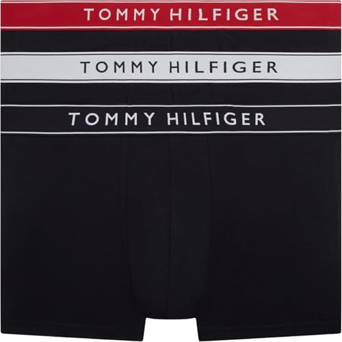 Uomo Boxer Confezione da 3 Trunks Elasticizzati, Multicolore (TH Wht/Med Red/Dsrt Sky), M