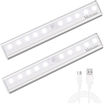 led light sensor motion magnetic closet homelife night lighting bar lights pack removable rechargable bedoom cabinet strip under kitchen