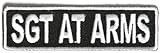 Sgt At Arms Patch 3.5 Inch White - By Ivamis Trading - 3.5x1 inch