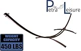 Petra Leisure 15 Ft Indoor/Outdoor Powder Coated Galvanized Steel Arc Hammock Stand. Strongest Supports Single/Double Hammock Bed.(Brown)