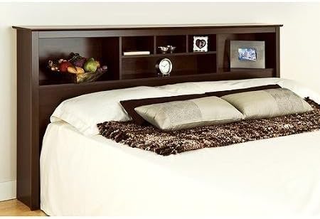 Amazon Com Edenvale King Storage Headboard Espresso Prepac Furniture Made Of Composite Wood Furniture Decor