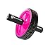 GYMENIST Abdominal Exercise Ab Wheel Roller with Foam Handles, Great Grip, Double Wheels, Top Professional Quality (Pink)