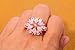 CiNily Opal Ring-14K Rose Gold Plated Pink Opal Cubic Zirconia CZ Ring Gemstone Ring for Women Size 5-12