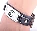 Dhnewsun Anime Naruto Leaf Village Badge Alloy Unisex Bracelet Cosplay Wristband