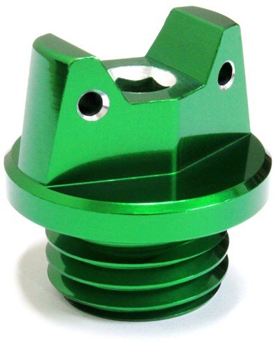 MotoSculpt Oil Fill Cap Plug (GREEN) for Kawasaki KX250 (1980-2004)