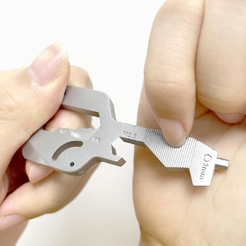 Schlüsselanhänger Multitool, 24-in-1 Wunderkey, Hochwertiger Edelstahl, Tragbares Werkzeug für Outdoor, Camping, Radfahren, Bergsteigen – Kompakt & Vielseitig