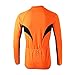 ARSUXEO Outdoor Sports Men's Slim Fit Cycling Jersey Long Sleeves Bike Bicycle MTB Shirts 6022 Orange Size Large