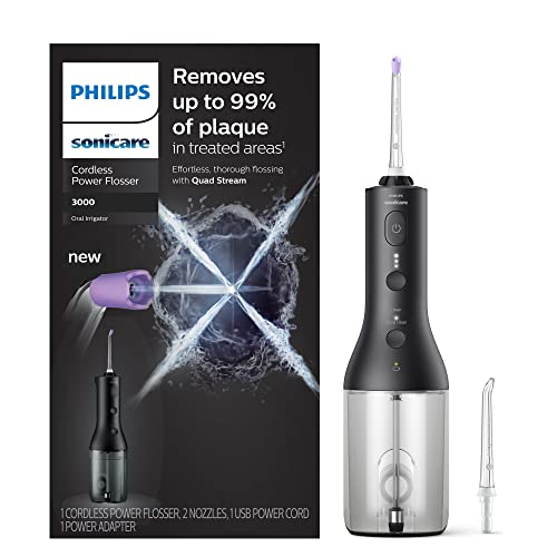 Philips Sonicare Power Flosser 3000 Cordless, Black, HX3806/23 Pricepulse