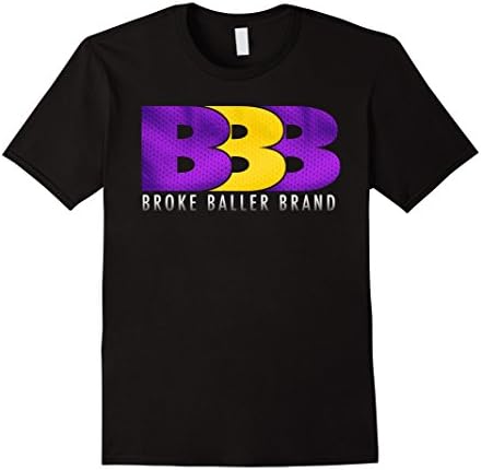 Mens Broke Baller Brand Parody Basketball Shirt Large Black