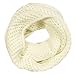 Wrapables Thick Knitted Winter Warm Infinity Scarf, Snow White