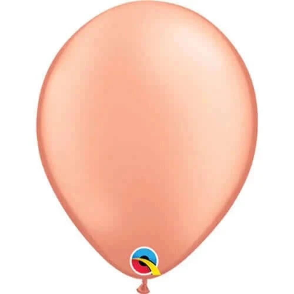 Qualatex 57211 Metallic Rose Gold 27.9 cm Latex Balloons (Pack of 100)