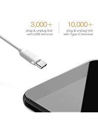 MSTJRY   Juego de 4 cables tipo C para dispositivos de teléfono Android Now (8 pulgadas), color blanco