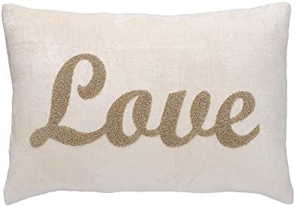 1001 Cushions Sachi Love 12"X18" Hand Embroidered Funny Quote Cushion With Free Pillow Insert