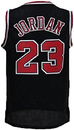 meetziis Men's #23 Basketball Jerseys Retro Jersey Black(S-XXL)