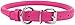 CollarDirect Rolled Leather Dog Collar, Soft Padded Round Puppy Collar, Handmade Genuine Leather Collar Dog Small Large Cat Collars 13 Colors (8-11 Inch, Pink Textured)