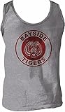 Saved By The Bell Bayside Tigers Logo Heather Gray Men's Tank Top