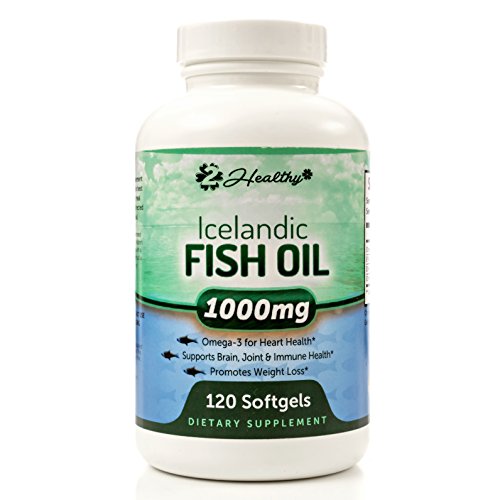 Iceland Fish Oil Omega 3 Supplement Pills, 1200mg Omega-3 Fatty Acids, 600mg EPA, 400mg DHA - 120 Burpless Softgel Capsules