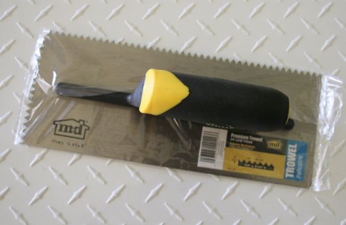 Futura 49116 M-D Building Premium Tile Installation Trowel, 4-1/2 in W X 12 in L Steel Blade Thermoplastic Rubber Handle