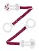 MAM I Love Daddy Design Collection Pacifier Clip (2-Pack), Clips for Pacifiers with Fasteners and Flexible Rings, Baby Pacifier Clips for Girls, Designs May Vary
