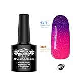 Perfect Summer New Best Mood Temperature Colors Changing Chameleon Gel Nails Polish Gloss Shiny UV Led Soak Off Salon Nails Lacquers #79 purple/red