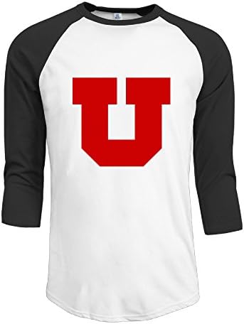 Men's Utah Utes U Logo 3/4 Sleeve Blended Shirts Athletic Jersey