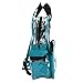 DALIX Clear Backpack Bags Smooth Plastic Transparent See Through in Teal