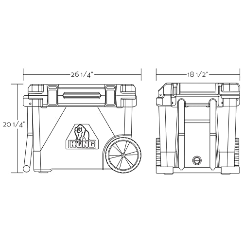 KONG Coolers 50 Quart Cruiser Cooler with Wheels Made in The USA