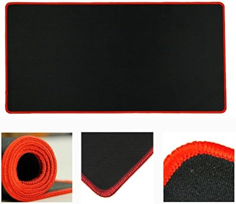 QBILong Red Black 60CM Length Rubber Large Mouse Pad Laptop Gamer Gaming Desk Keyboard Mice Mats